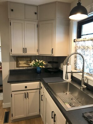 Microwave, oven, stovetop, dishwasher