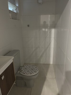 Hair dryer, soap, toilet paper