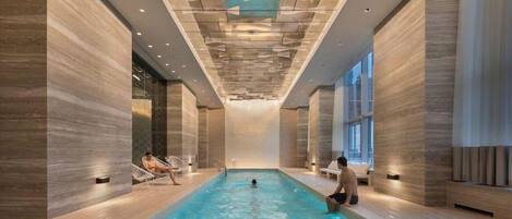 Indoor pool, a heated pool