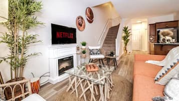 TV connectée, cheminée