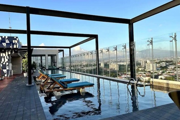 Outdoor pool, a heated pool