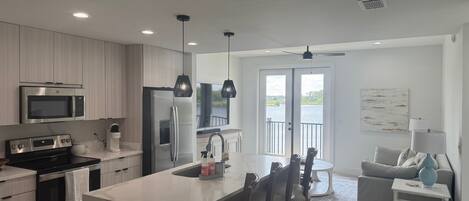 Signature Condo, 1 Queen Bed, Pool Access, River View | Living area