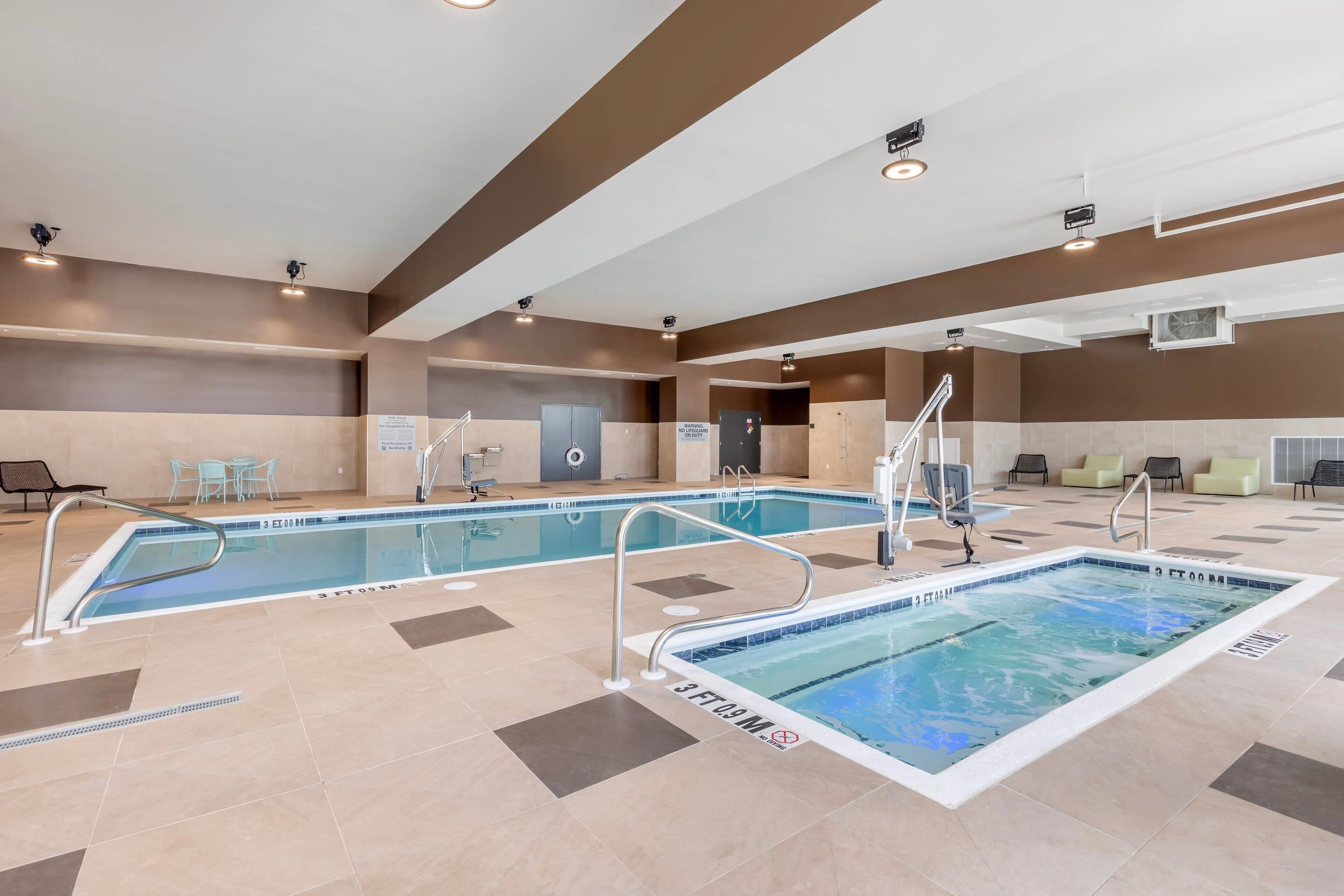 Indoor pool, seasonal outdoor pool, cabanas (surcharge), pool umbrellas