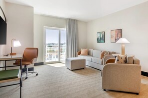 Suite, 1 King Bed with Sofa bed, Accessible, Non Smoking (Balcony) | Egyptian cotton sheets, premium bedding, down comforters, desk - Cambria Hotel Rehoboth Beach (Rehoboth Beach)