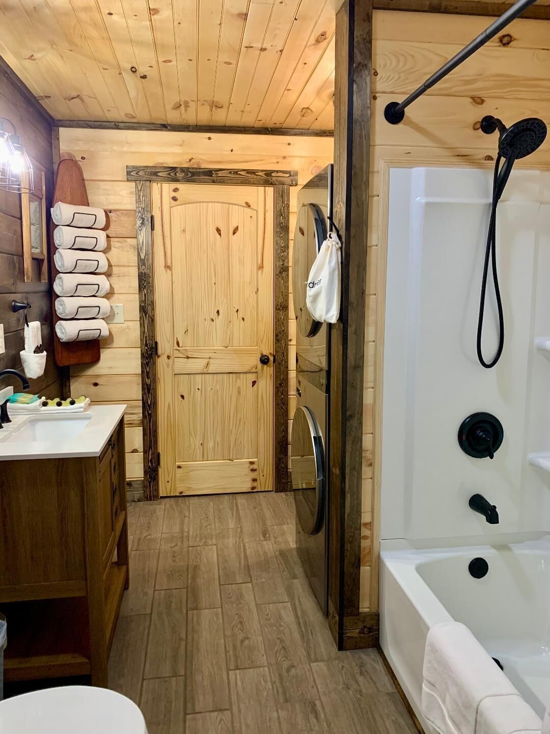 Eco-friendly toiletries, hair dryer, towels, soap