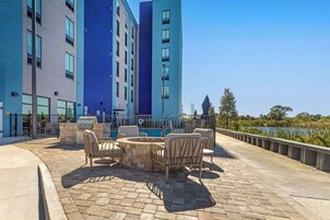 Outdoor banquet area