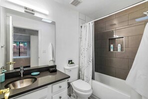 Shower, hair dryer, soap, shampoo - SE Tucson Summer Oasis | Near AFB & Saguaro Park (Tucson)