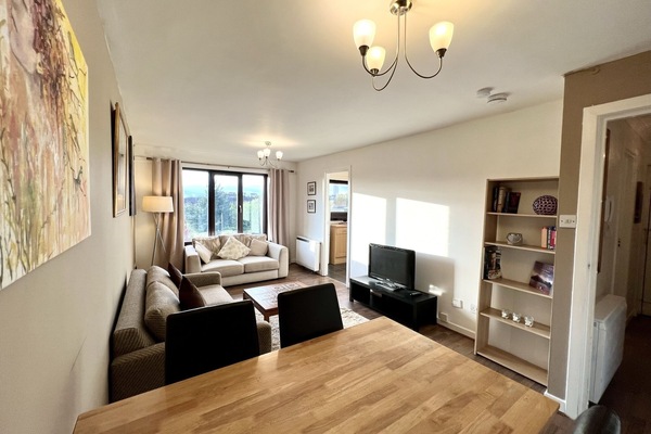 Een smart-tv en boeken