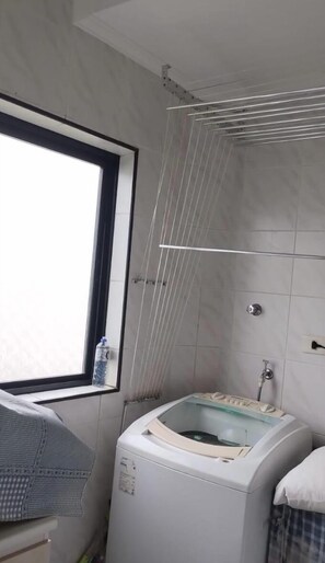 Shower, soap, toilet paper