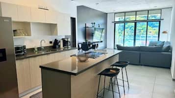 Microondas, horno, placa de cocina, cafetera/tetera