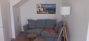 TV, books, music library, stereo