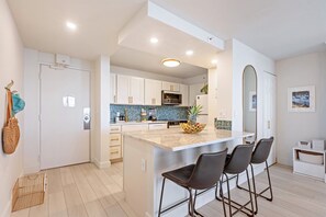 Fridge, microwave, oven, stovetop - Valley Isle Resort #501 - Vacation West Maui (Lahaina)