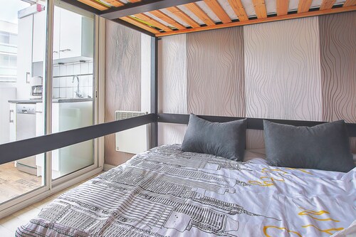 Apartamento 'Appartement Vue Mer 50m De La Plage' con vistas al mar y balcón