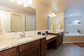 Shower, towels, soap, shampoo