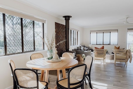 Dining. Ocean Views. Pets Allowed. Alfresco Dining. Indoor Fireplace + Outdoor Firepit.