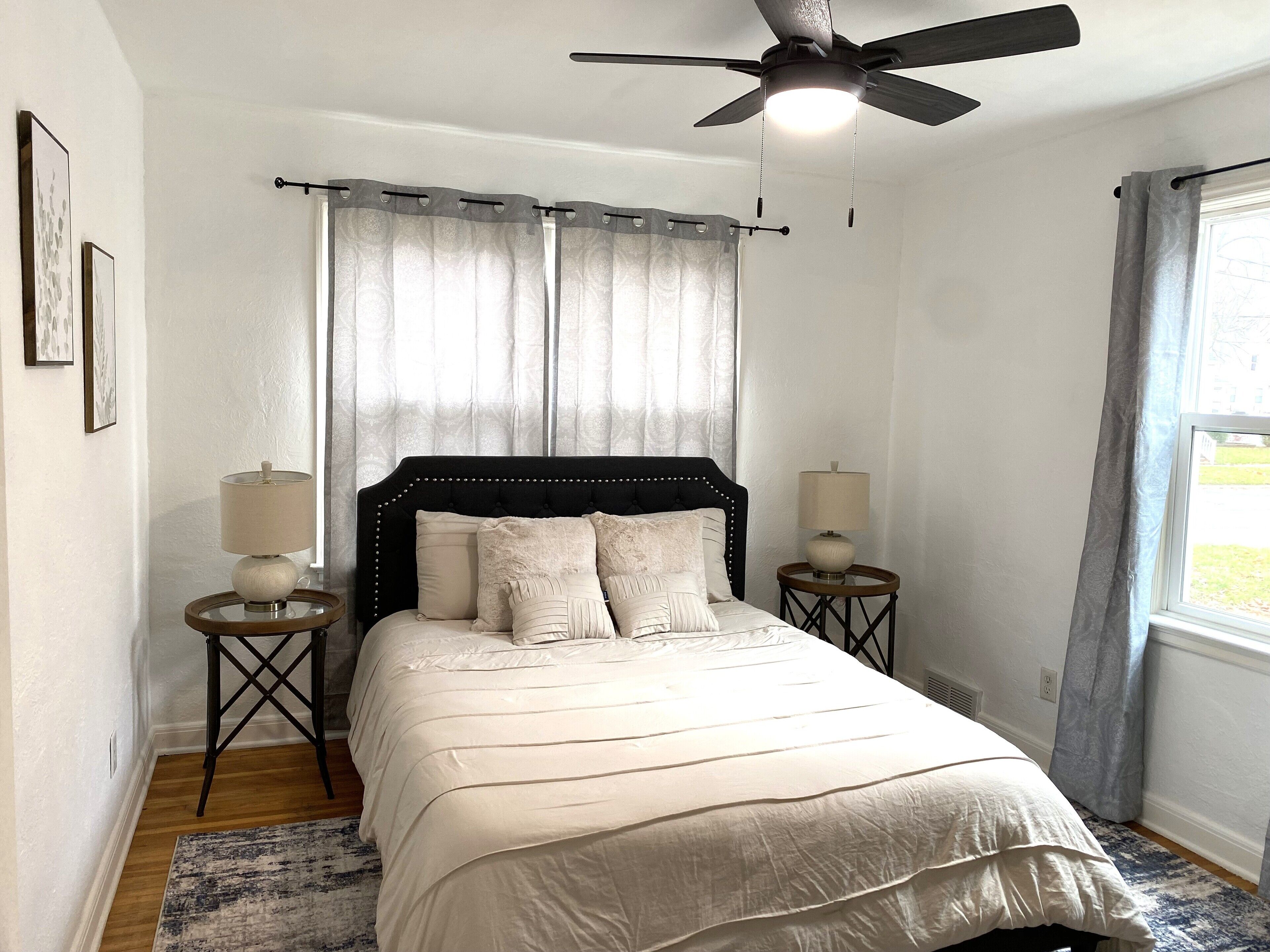 2 bedrooms, iron/ironing board, free WiFi, bed sheets