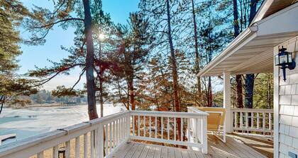 Lakefront home with amazing views, water access, foosball, & fireplace