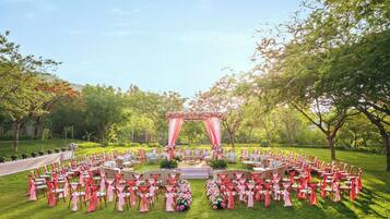 Outdoor wedding area