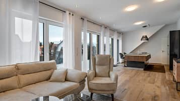 TV, video games, DVD player, stereo