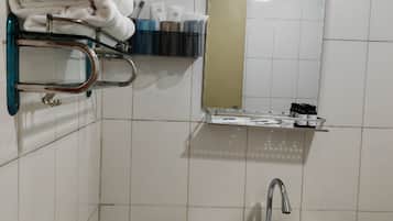 City Apartment | Bathroom | Shower, rainfall showerhead, designer toiletries, hair dryer