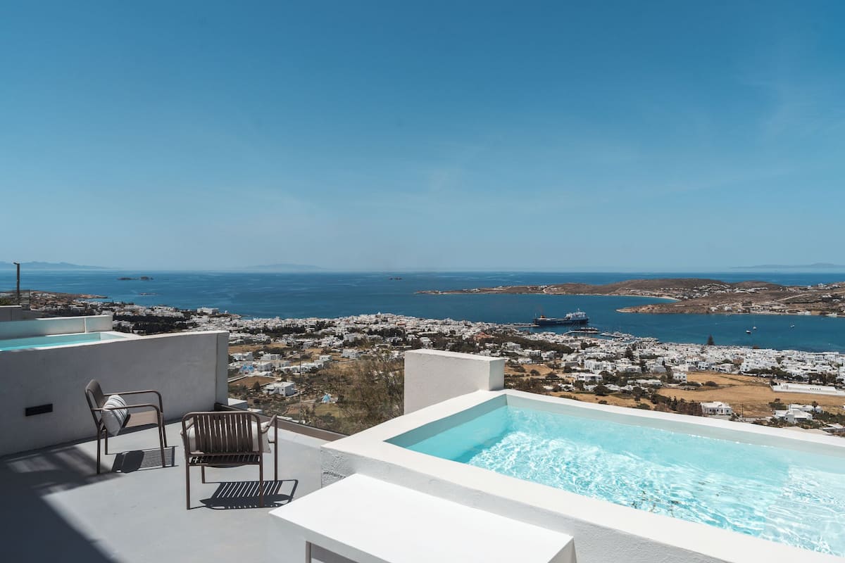 Double Room with Private Pool & Sea View | 1 개의 침실, 객실 내 금고, 암막 커튼, 방음 설비