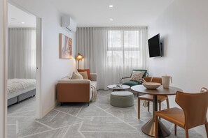 Appartement, 2 chambres, chambres communicantes | Coin séjour