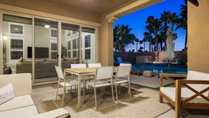 Outdoor dining - PGA West Getaway with Pool & Fire Pit (La Quinta)