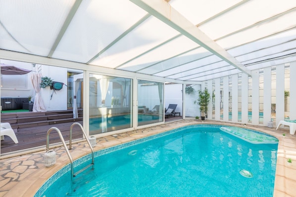 Indoor pool, a heated pool