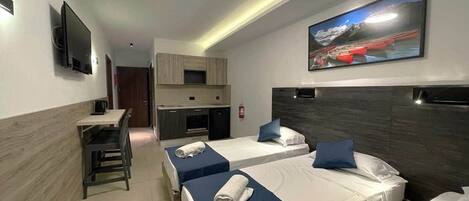 2 bedrooms, iron/ironing board, WiFi, bed sheets