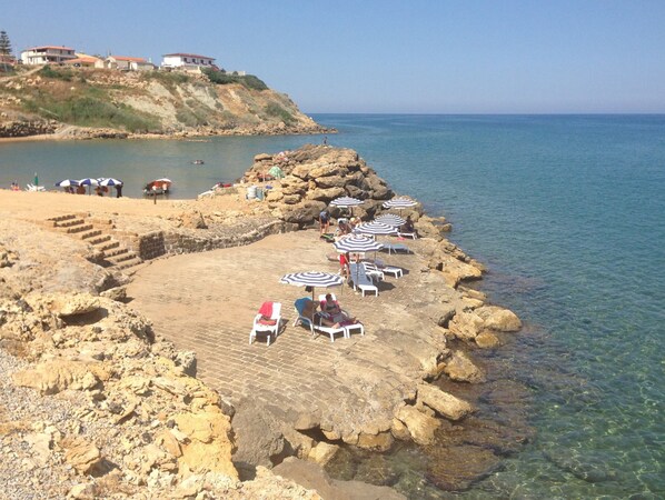 Private beach, white sand