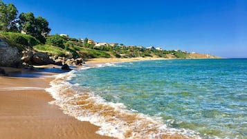 Private beach, white sand