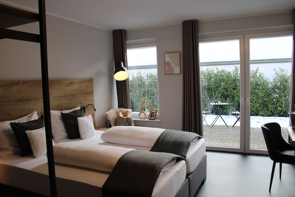 Chambre Double Supérieure, terrasse | Literie hypoallergénique, couette en duvet d'oie