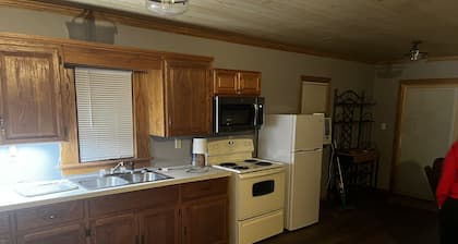 Cozy 2-bedroom waterfront cabin with AC and WiFi in pleasant Barryton
