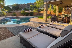 屋外プール、温水プール