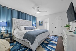 3 habitaciones, tabla de planchar con plancha y cuna de viaje