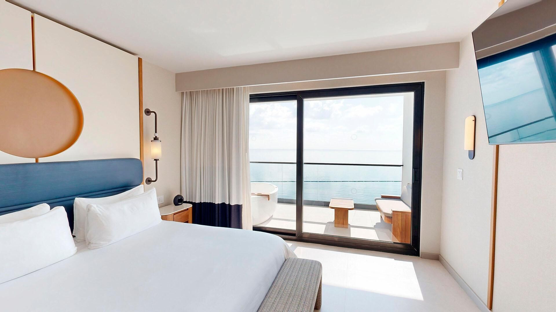 Free minibar, in-room safe, desk, blackout drapes