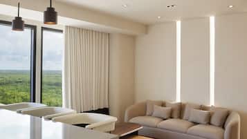 Panoramic Suite, 2 Bedrooms | Minibar (free items), in-room safe, desk, blackout drapes