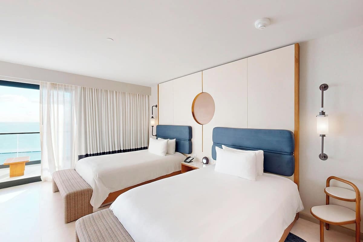 Room, 2 Queen Beds, Oceanfront | Free minibar, in-room safe, desk, blackout drapes