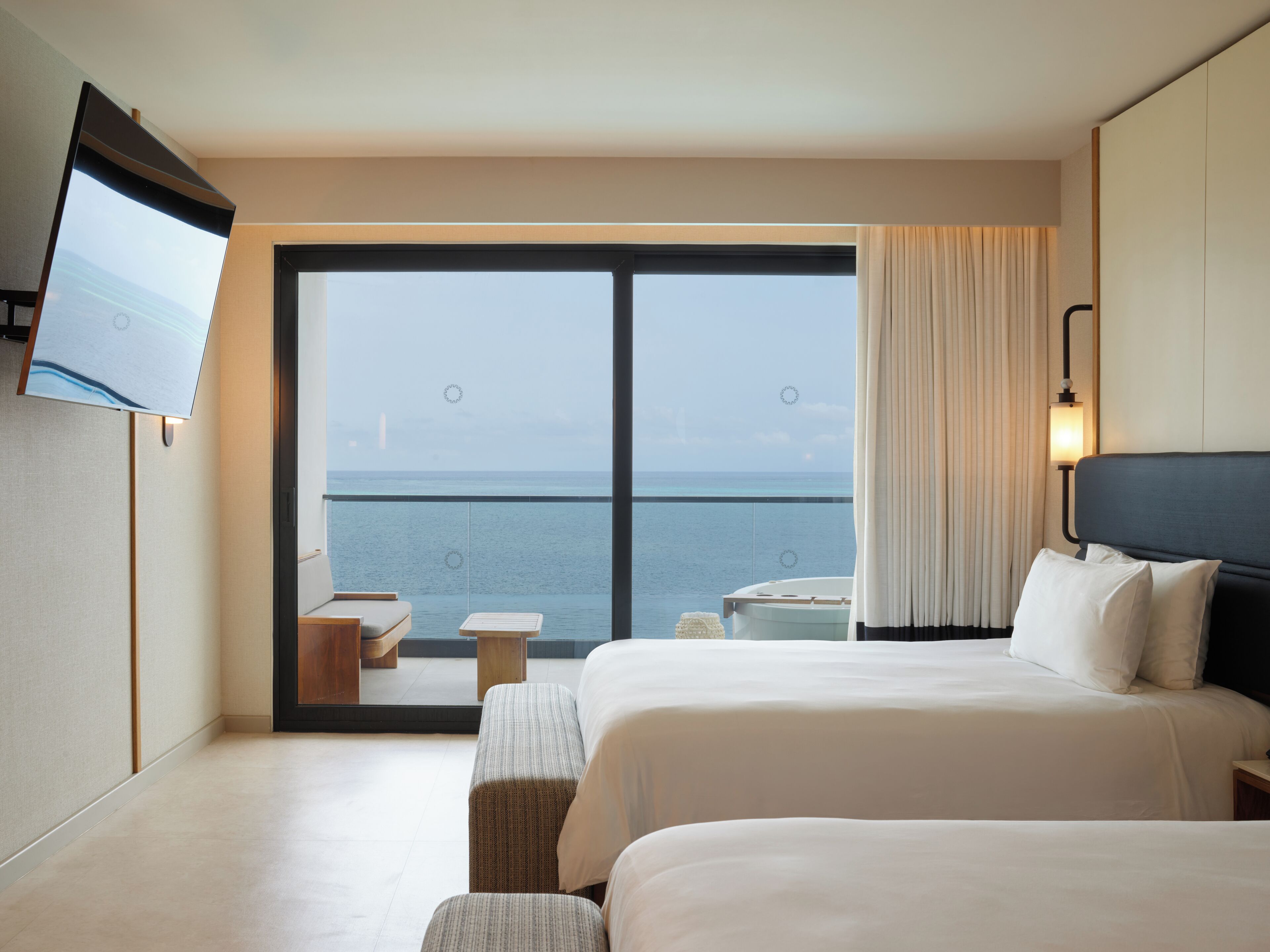 Minibar (free items), in-room safe, desk, blackout drapes