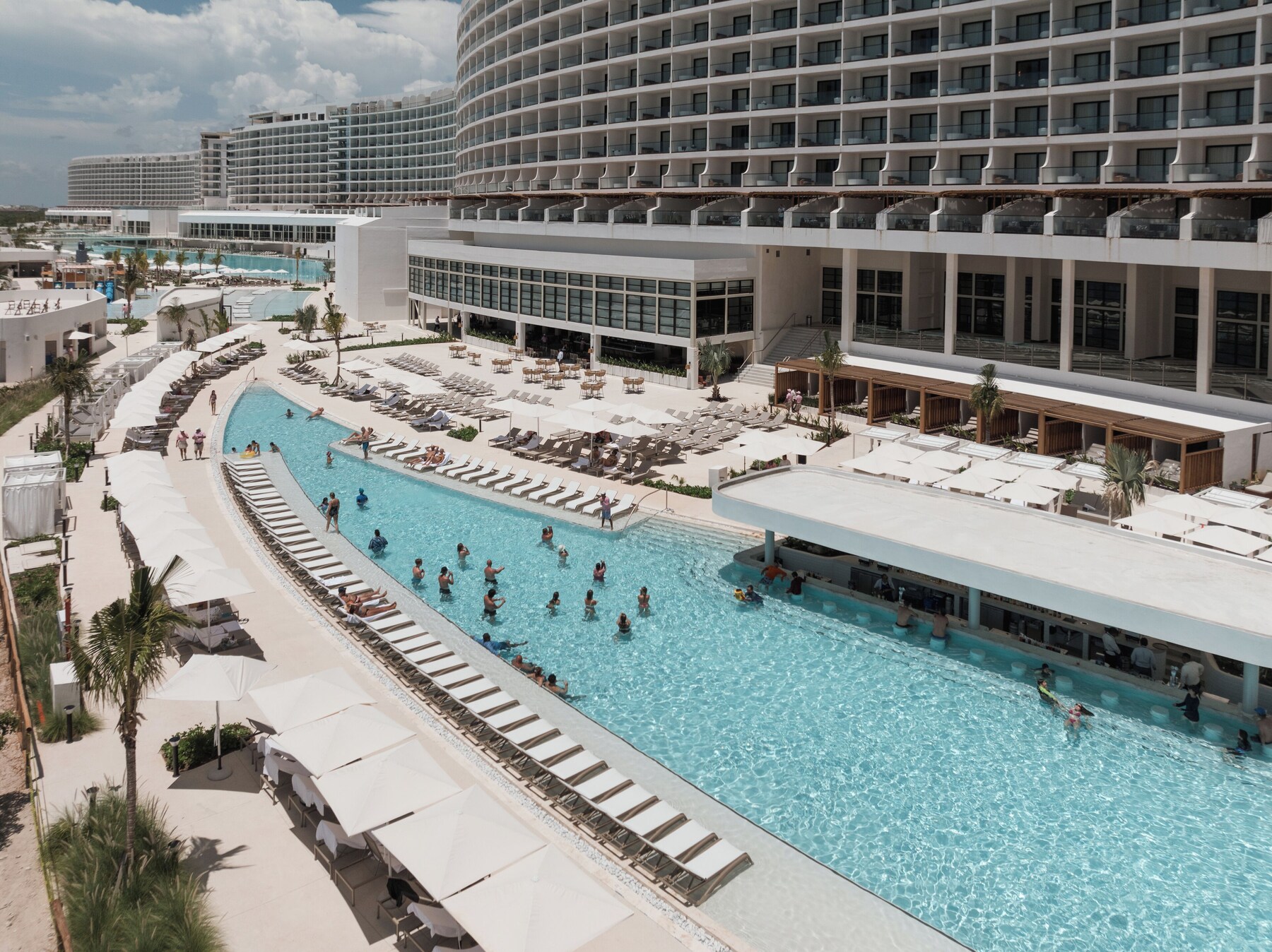 6 outdoor pools, pool umbrellas