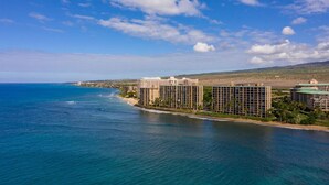 A coastal hotel with multiple buildings, a beach, and a clear view of the ocean. - ❤️Best Views on Maui! Perfect for Honeymooners!!❤️ (Lahaina)