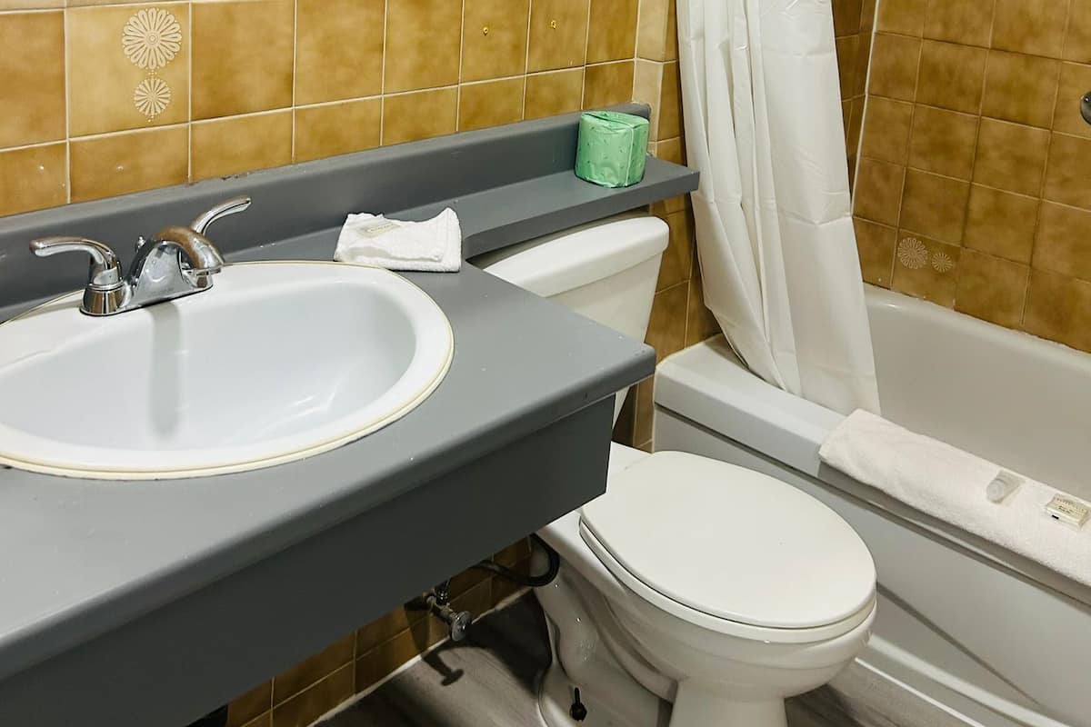 Handtücher, Seife, Shampoo, Toilettenpapier