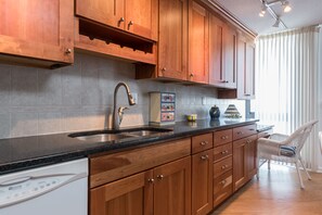 Fridge, microwave, oven, stovetop - Oceanfront Building With Great Ocean and Bay Views (Ocean City)