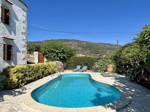Pool - Villa Ovgoro, Provarma, pool, seaview balcony (Chania)