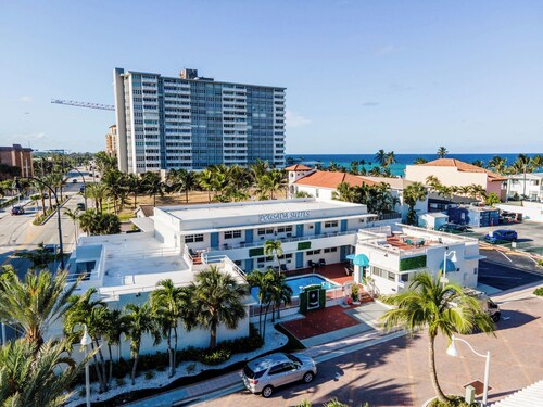 A newly renovated boutique hotel at Hollywood Beach, FL, steps from the sand.