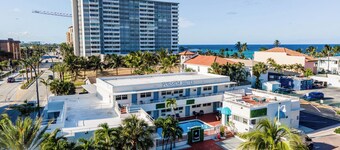 A newly renovated boutique hotel at Hollywood Beach, FL, steps from the sand.