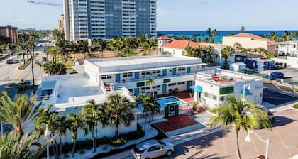 A newly renovated boutique hotel at Hollywood Beach, FL, steps from the sand.