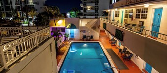 A newly renovated boutique hotel at Hollywood Beach, FL, steps from the sand.
