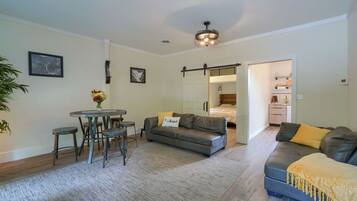 TV, fireplace, video games, table football