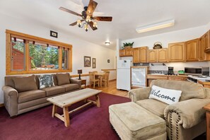 Smart TV, fireplace, DVD player, video library - Bugle Pointe A05 (Private Hot tub) River Views! (Estes Park)